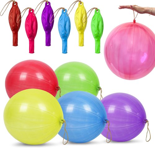 Giraffe 30 Pack Punch Balloons Easters Basket Stuffers for Kids - Easter Eggs Fillers for Goody Bag Party Favors - 18'' Large Thick Latex Neon Rubber Heavy Duty Balloons - Easter Eggs Stuffers