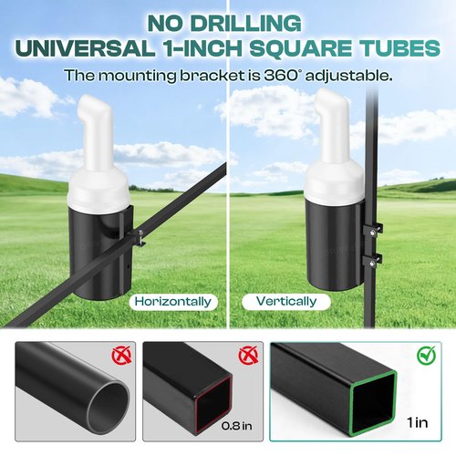 DRIVE UP Golf Cart No Drilling Sand Bottle, Universal Divot Filler Sand & Seed Bottle with Rattle Proof Holder Suitable for EZGO, Club Car and Yamaha, Drilling-Free with Large Capacity - 2 Packs