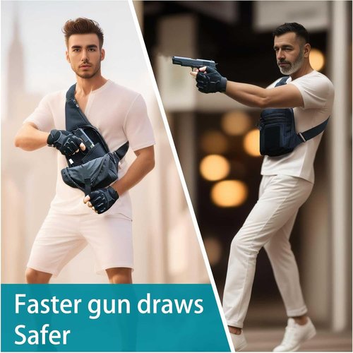 CCW Sling Bag - Concealed Carry Chest Gun Bag for Men & Women | EDC Shoulder Crossbody with Holster