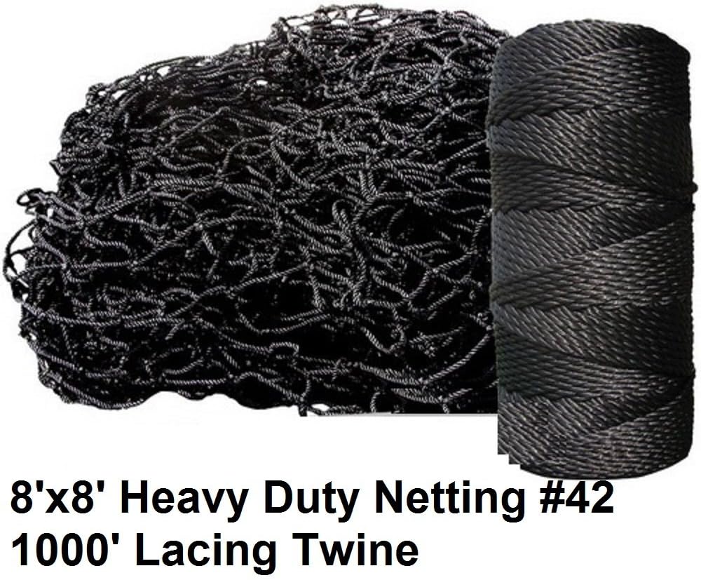Skiennix Deluxe Baseball Batting Cage Repair Kit - 8'x8' Durable Netting & Twine