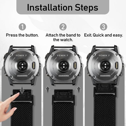 TumpCez Quickfit 22mm Bands for Garmin Fenix 8 47mm/Fenix E 47mm/Fenix 7/Fenix 7 Pro/Fenix 6/Fenix 6 Pro/Fenix 5/5 Plus/Epix Gen 2/Approach S62/S60 Band,Elastic Watch Nylon Strap Wristband