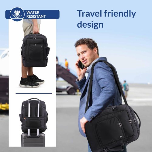 Aerolite AA & Delta Airlines Travel Backpack for Adults - Maximium Size Personal Item Backpack 18”x14”x9” with YKK Zippers | Lightweight & Eco Friendly Shoulder Backpack with USB Charging Port