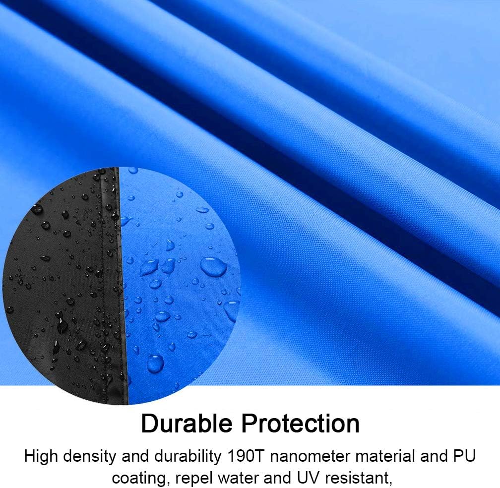 Roctee Bicycle Cover - Waterproof Anti-UV Protection for XL Bikes | Portable Storage Bag, 78.7''L x 27.6''W x 43.3''H, Black & Blue