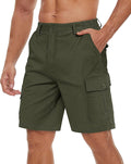 TACVASEN Men's Cargo Shorts - Comfortable Twill Cotton with 6 Pockets | Elastic Waist Design