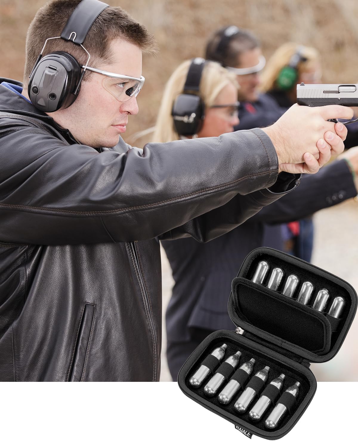 RAIACE CO2 Cartridges Storage Case - Compatible with Crosman & Umarex | Holds 12g & 8g Cartridges