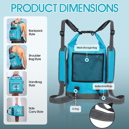 MORXPLOR Waterproof Dry Bag - Roll Top Backpack with Phone Case | 5L to 55L Sizes for Swim & Kayak