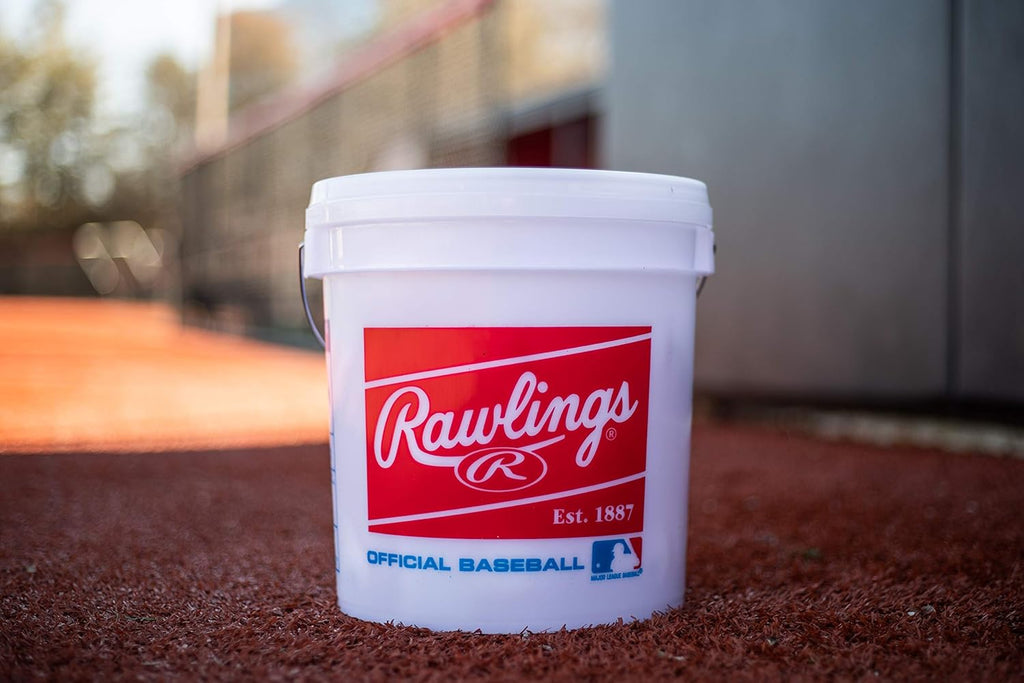 Rawlings Official League Practice Baseballs - Youth 8U | OLB3 | 24 Count Bucket for Recreational Use