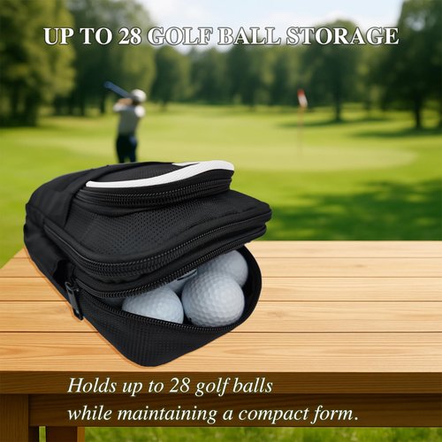 Golf Valuables Pouch for Men – Water-Resistant Organizer Bag with Clip, Golf Accessories Storage Case for Keys, Phone, Wallet