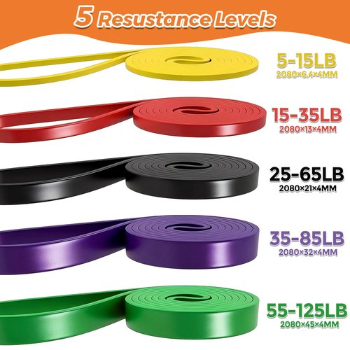 Lwuey Resistance Bands for Working Out, Pull Up Exercise Bands for Home Workouts Training Bands Set Stretching Physical Muscle Training Home Gym for Women/Men