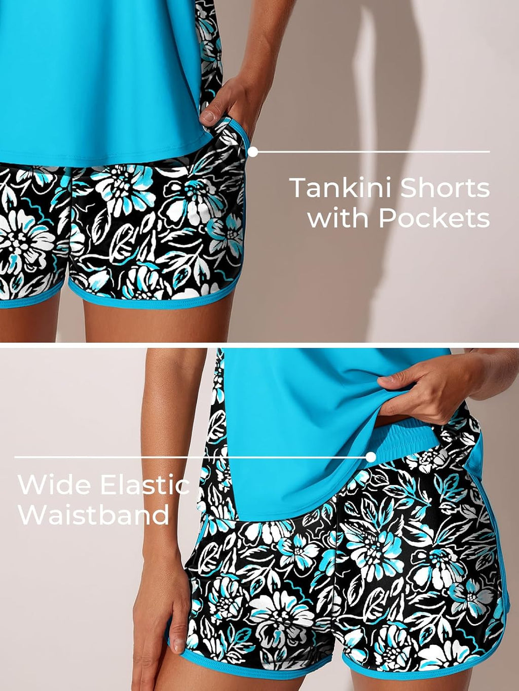 Summer Mae Tankini Swimsuit for Women - Tummy Control Two-Piece with Sporty Pockets | 2026 Edition