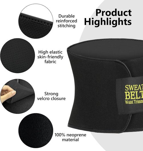 AMZBOSS Waist Trainer for Women - Effective Lower Belly Fat Reduction | Sweat Band Body Shaper