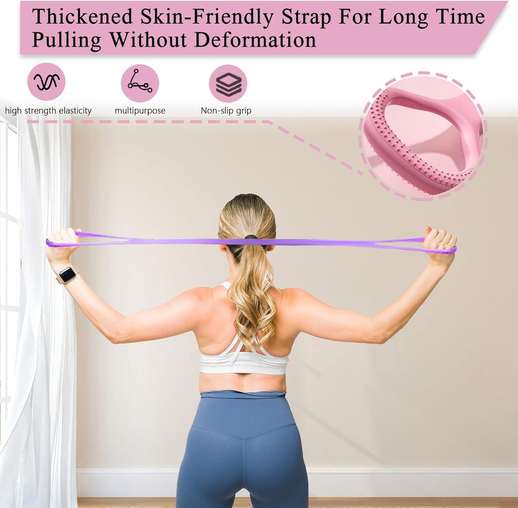 Skiennix Figure 8 Resistance Bands - 2 Pack for Effective Arm, Back & Shoulder Workouts | Ideal for Yoga & Pilates