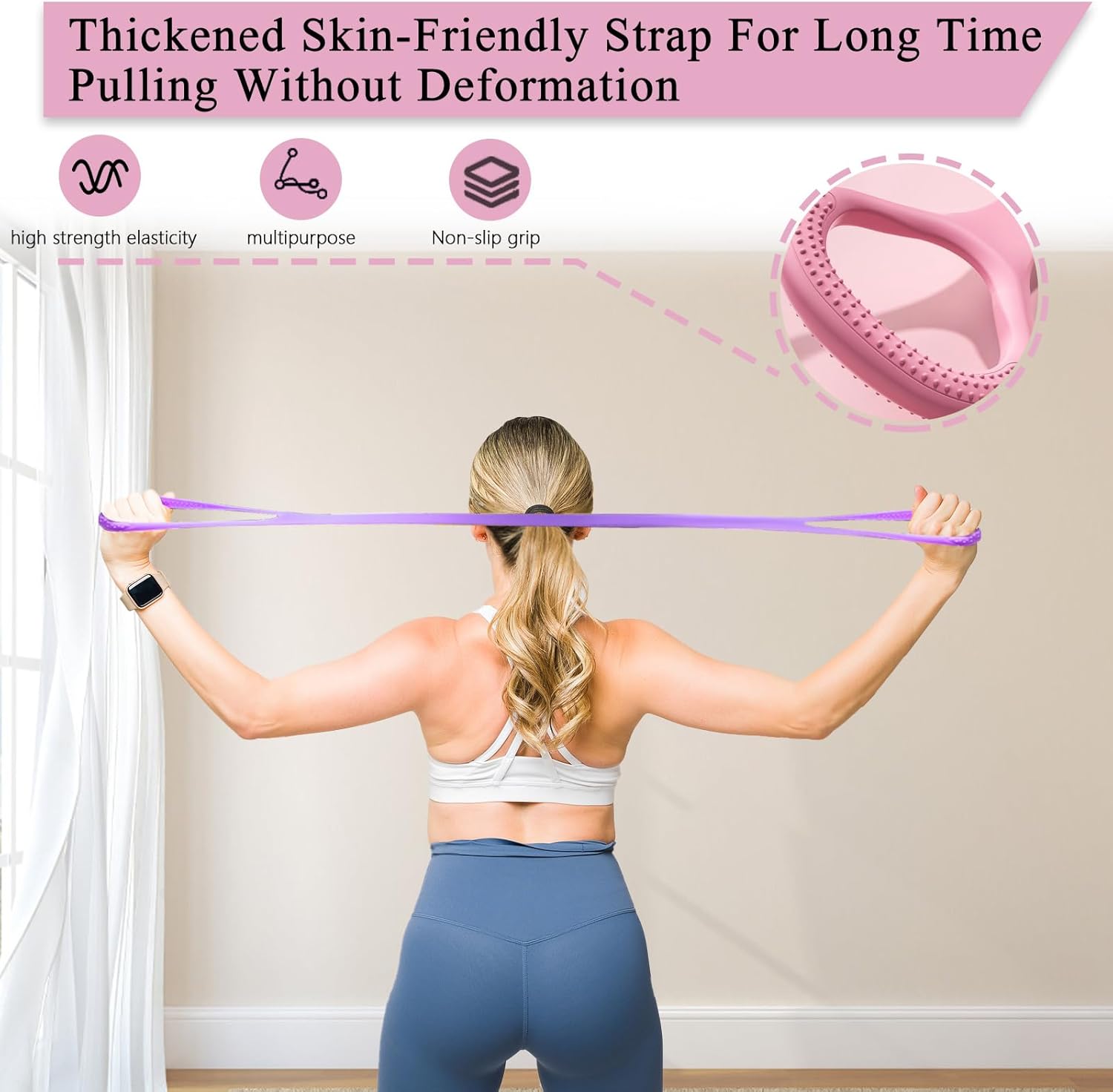 Skiennix Figure 8 Resistance Bands - 2 Pack for Effective Arm, Back & Shoulder Workouts | Ideal for Yoga & Pilates