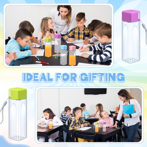 Nuogo 50 Pcs Bulk Water Bottle 17 oz Plastic Sports Water Bottles Bulk for Adults Operation Christmas Items Reusable Waters Cup Leak Proof Portable Drink Container for Outdoor Fitness Christmas Gifts