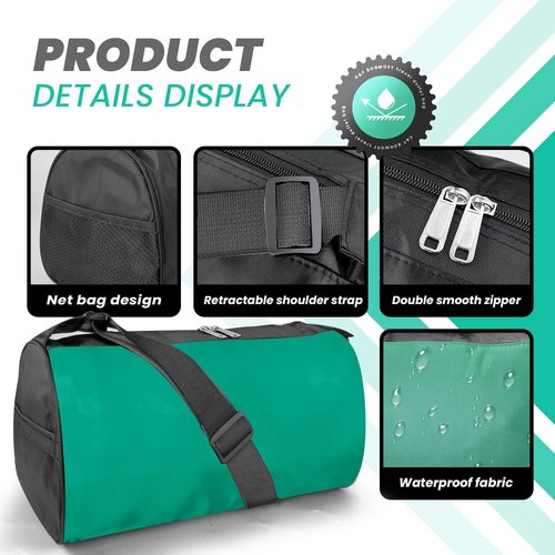 C&F BOGMOST Travel Duffel Bag - Foldable Waterproof Gym Bag for Men & Women | Lightweight Oxford Cloth - Green