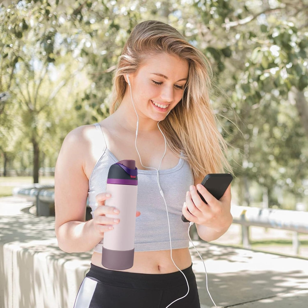 Owala Silicone Water Bottle Boot - Protective Anti-Scratch Sleeve Cover for 24oz, 32oz, 40oz Bottles | Mauve