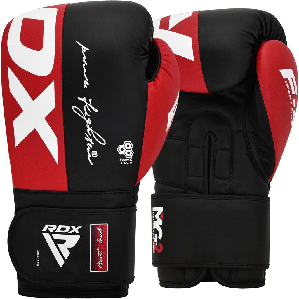 RDX Boxing Gloves - Maya Hide Leather Training Gloves for Muay Thai & Kickboxing | 8-16 oz Options