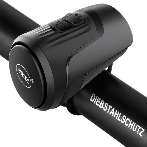 Electric Bike Bell for Adult, 125db Anti-Theft Alarm Loud E-Bike Horn with 1 Sound Modes USB Rechargeable Waterproof Bicycle Horn for MTB/BMX Scooter/Road Cycling
