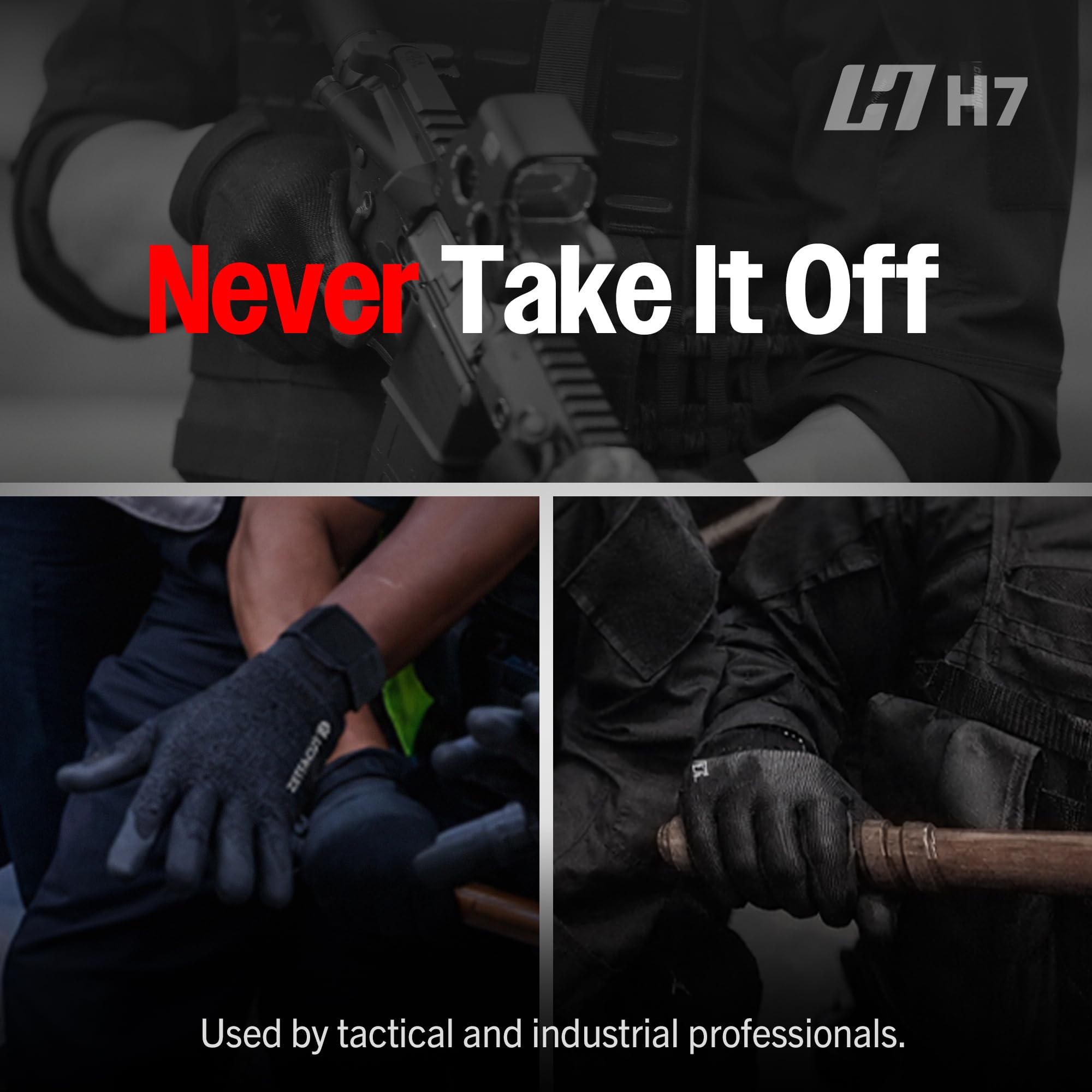 ZETTACUT Premium Functional Tactical Gloves - ANSI A7 Cut Resistant, Touchscreen Compatible, Anti-Slip Grip - Shooting Glove