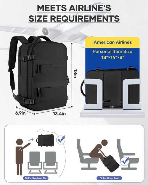 wepadre Vacuum Backpack Travel with Pump Travel Backpack with Vacuum System Easy Vac Pack Backpacks Vacpack Compression Backpacks Mochila de Viaje Compresion al Vacio Black