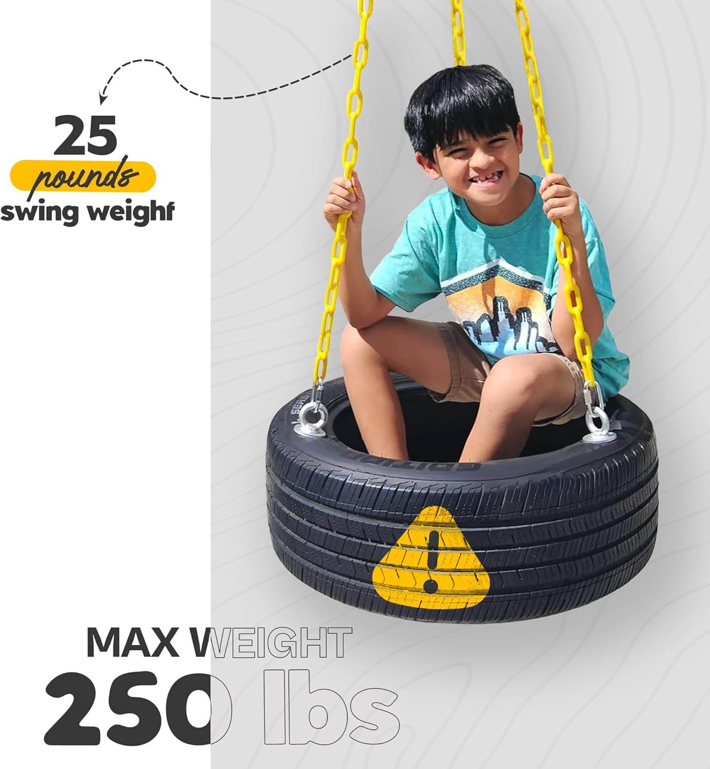 Skiennix Tire Swing - Durable Plastic Coated Chains for Kids & Adults | Outdoor Swing Set Accessories