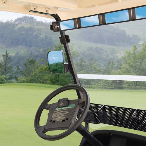 Shu-Ran Golf Cart Side Mirrors with LED Turn Signal Light Universal Golf Cart Rear View Mirrors for Club Car EZGO Yamaha ICON Drive and Kandi