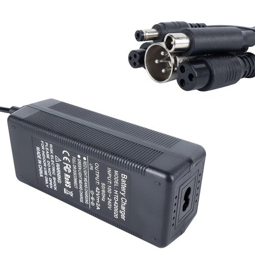 42V 2A Charge with 5 in 1 Plugs for 36V 10S Lithium Battery,Universal Lithium Battery Fast Charger Replacement, Compatible with Razor/Jetson/Voyage, Gotrax & Ninebot