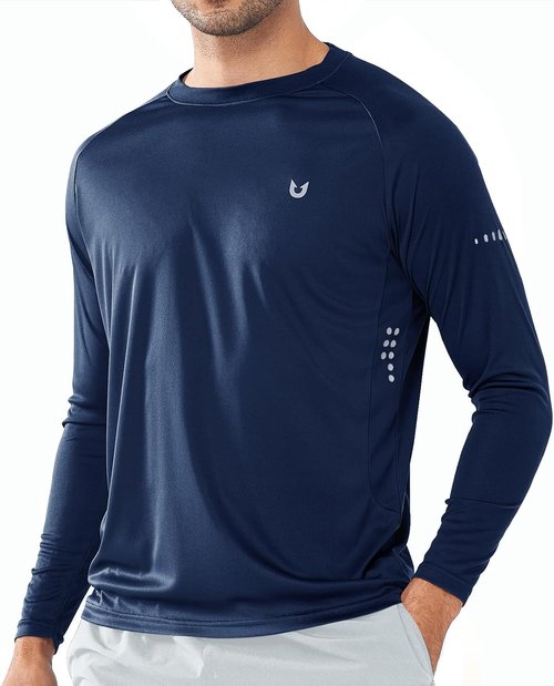 NORTHYARD Men's UPF 50+ Sun Protection Long Sleeve Rash Guard Shirt | Ideal for Athletic Activities