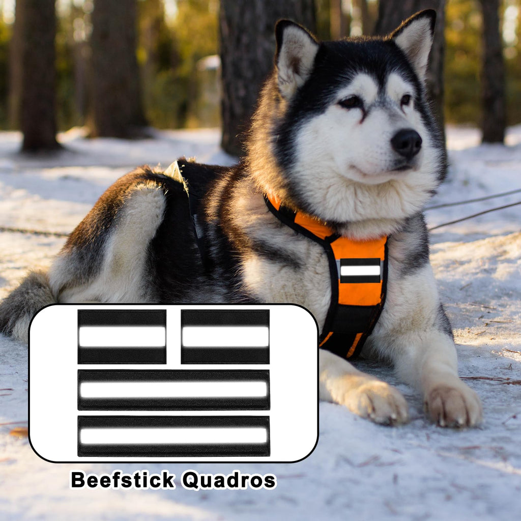 4Pcs Reflective Safety Patches for Night Sports, Hook and Loop Reflective Patches, Hi Vis Patch Labor Wear, Rain Jackets, Hikers, Dog Undershirts, Firefighter Rescue Police