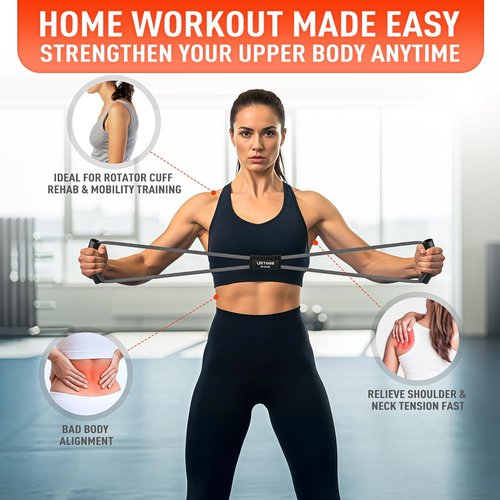 Figure 8 Resistance Bands - Heavy Duty Latex for Strength Training & Full Body Workouts | Ideal for Home Gym