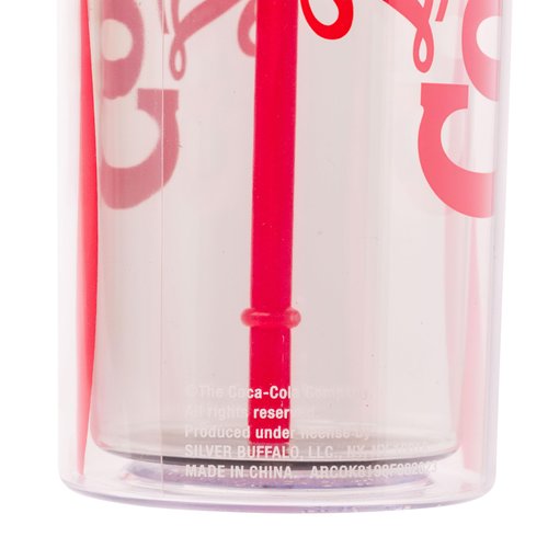 Silver Buffalo Coca Cola Diet Coke Plastic Tall Cold Cup with Lid and Straw, 20 Ounces