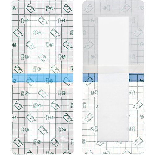 Waterproof Incision Bandages for Large Wounds Knee Hip Replacement Adheisve Island Dressing Bandaid Tape Post Surgical Shower Protector, No Glue On Center 4 x 10 Inch (Pack of 14)