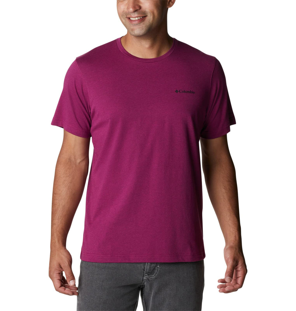 Columbia Men's Big & Tall Thistletown Hills Short Sleeve, Red Onion Heather, 2X B&T