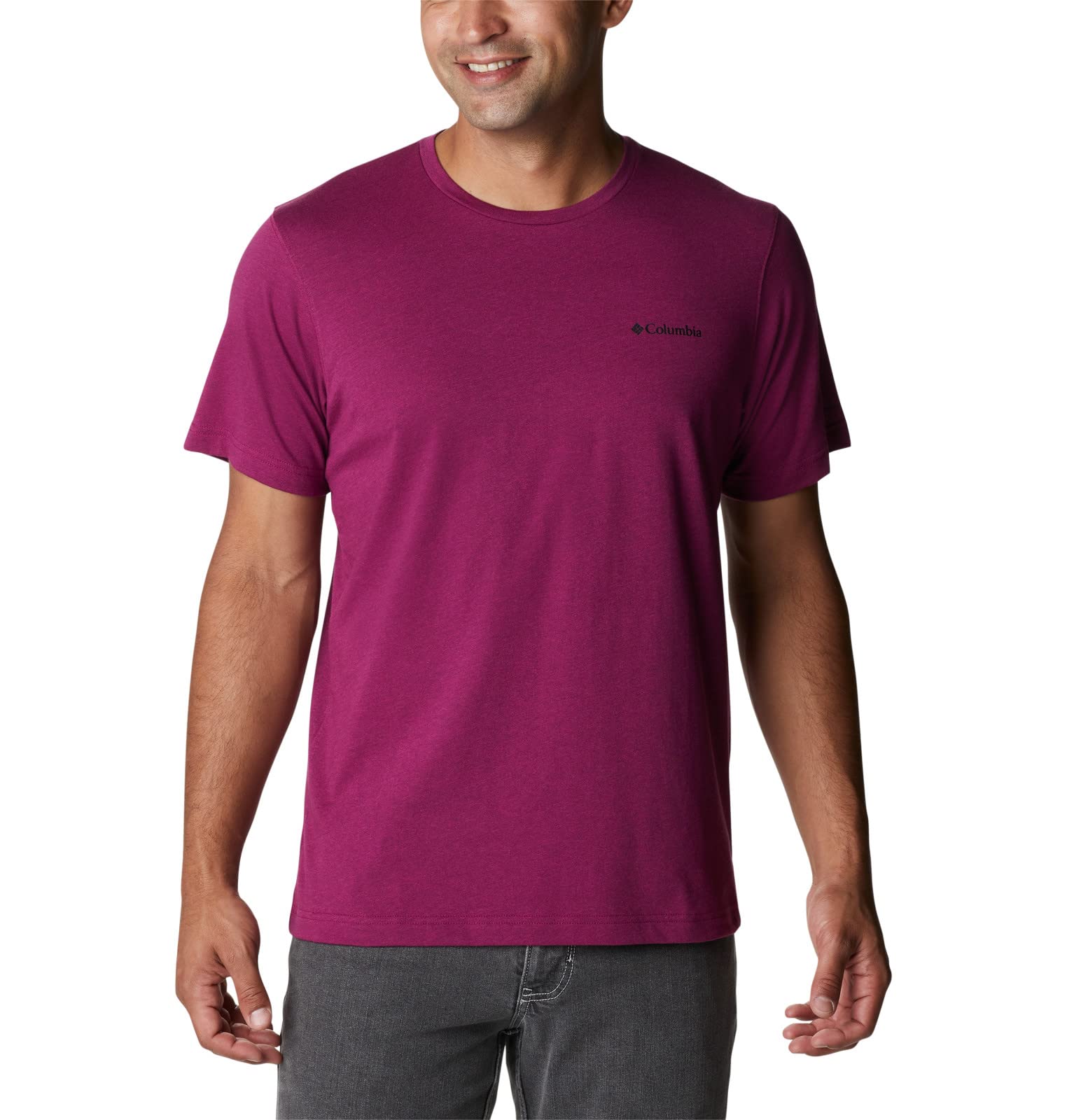 Columbia Men's Big & Tall Thistletown Hills Short Sleeve, Red Onion Heather, 2X B&T