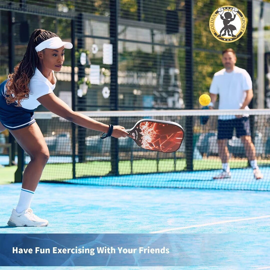 Pickleball paddles, USAPA Approved, Fiberglass Surface, Pickleball Set set of 2, racket, pickle racket, Outdoor Pickleball Set, Outdoor Pickleball Games, Carry Bag Pickleball Gifts for Beginners