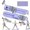 Upgraded Split Pilates Board-Pilates Reformer Set 6 in 1 Multifunctional Abdominal Fitness Board for Home Workout Equipment, Foldable Pilates Portable Reformer Machine, Ab Board Trainer for Women