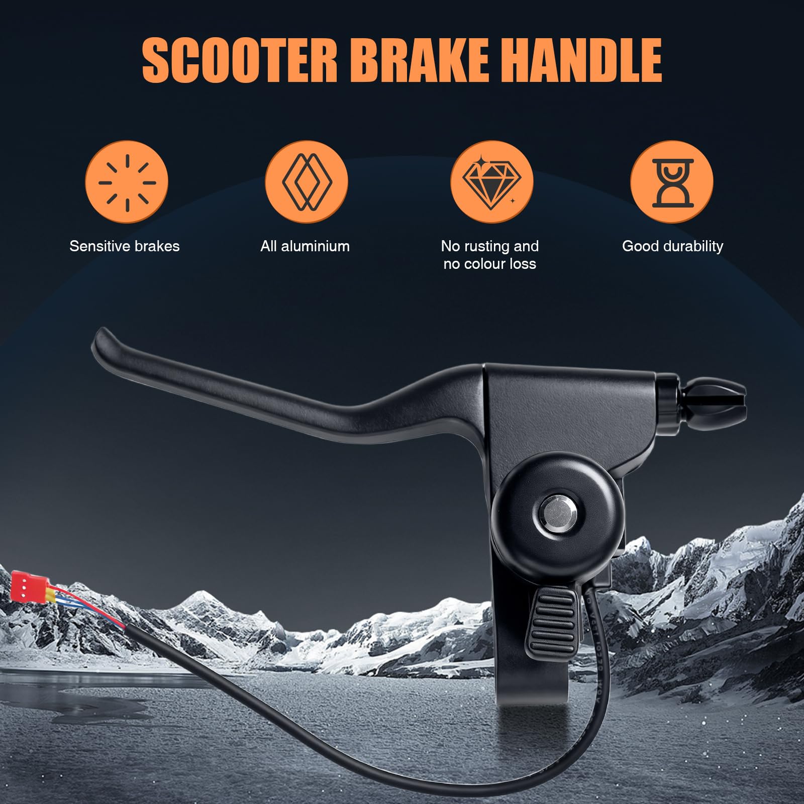 Yungeln Scooter Brake Handle Lever & Brake Cable Compatible with GOTRAX GXL V2 Electric Scooter Part Replacement Accessories