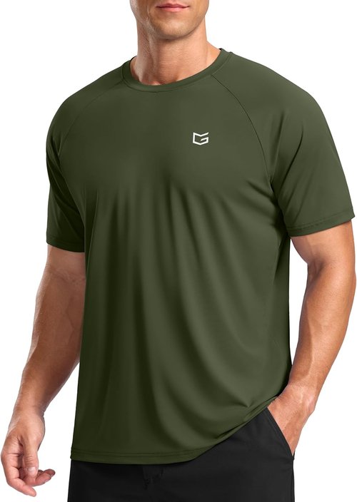 G Gradual Men's Athletic Workout T-Shirts - Moisture-Wicking Cooling Performance Tee for Gym & Tennis