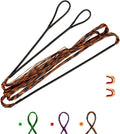 Deerseeker Archery Bowstring Set - Dacron Recurve Bow String Replacement with 2 Nocking Points | 12-16 Strands for 48-70 Inch Longbows