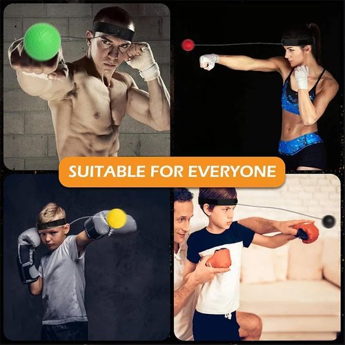 Boxing Reflex Ball Set by [Brand Name] - Includes 4 Balls & 2 Adjustable Headbands | Perfect for Training & Gifts