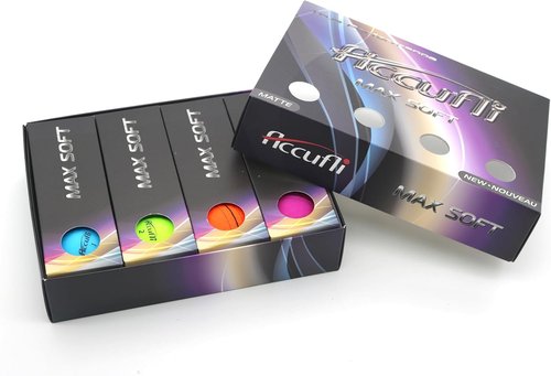 ACCUFLI Max Soft Golf Balls - Premium Performance for Enhanced Distance & Control | 12-Pack