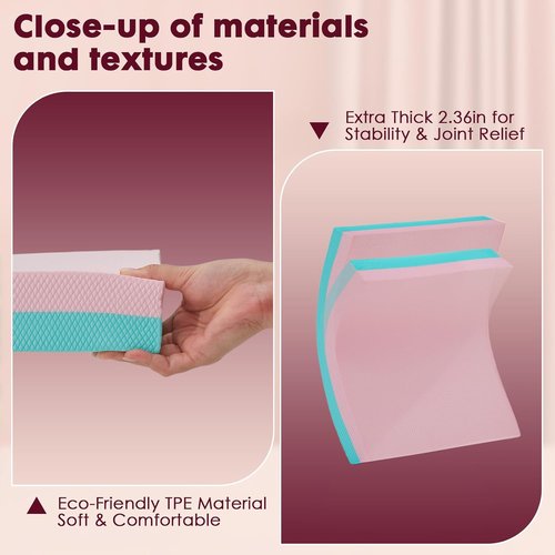 Balance Pad | High-Density Foam Cushion Mat for Yoga & Fitness - Non-Slip Stability Trainer (16x13x2.4 Inches)