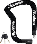Sportneer Anti-Theft Bike Chain Lock - 6mm Thick, 3.2ft Long, Heavy Duty Security with Keys