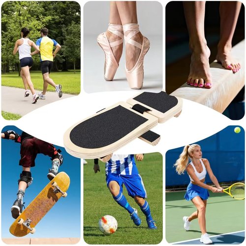 Ankle Balance Board by [Brand Name] - Adjustable Single-Leg Strengthener with Massage Ball & Resistance Bands | Ideal for Rehabilitation & Stability Training