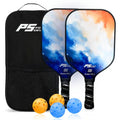 Pickleball Paddles Set of 2 - USAPA Approved Fiberglass Pickleball Paddles Set with 2 with SRT Pro Polymer Honeycomb Core, 4 High-Performance Pickleballs, Carrying Bag and 2 Grip Tapes