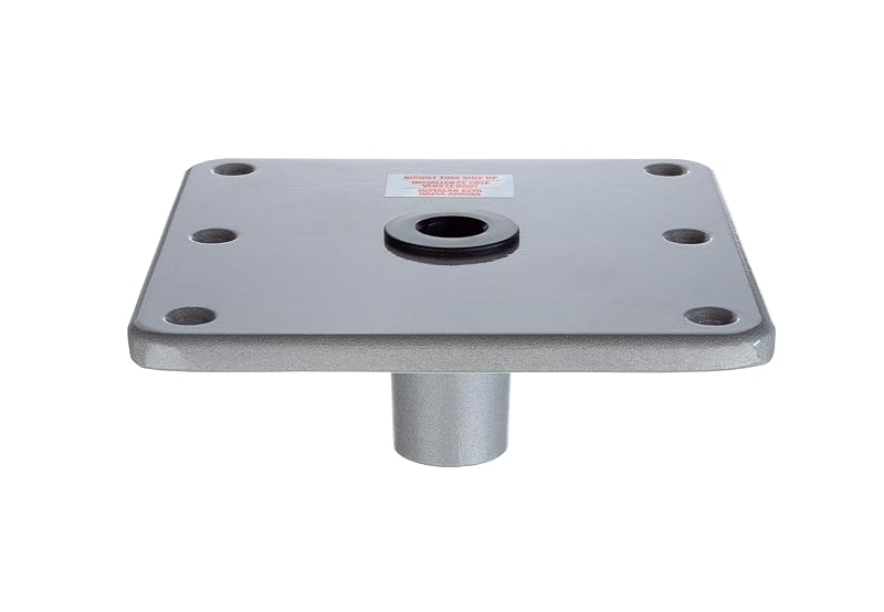 Attwood Swivl-Eze Lock'N-Pin Aluminum 7x7 Base for Marine Pedestal – One Size+Base