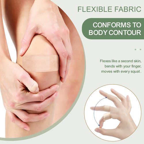 Hysimedy Silicone Adhesive Bandages Assorted Sizes for Sensitive Fragile Skin 60 Count Variety Pack Flexible Fabric Latex Free Hypoallergenic Breathable Bandages for Adhesive Allergy Wounds