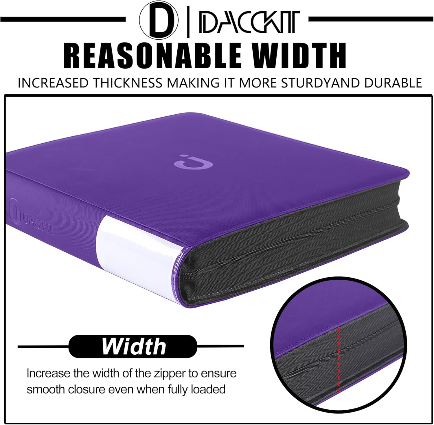 Premium Card Binder - 12 Pocket Design Fits 1200 Cards | Ringless with Sleeves for Trading & Sports Cards - Classic Purple