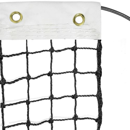 Aoneky 42 FT Tennis Net Replacement, Heavy Duty 2mm Twisted Polyethylene Outdoor Net with Vinyl Coated Steel Cable for Permanent Court