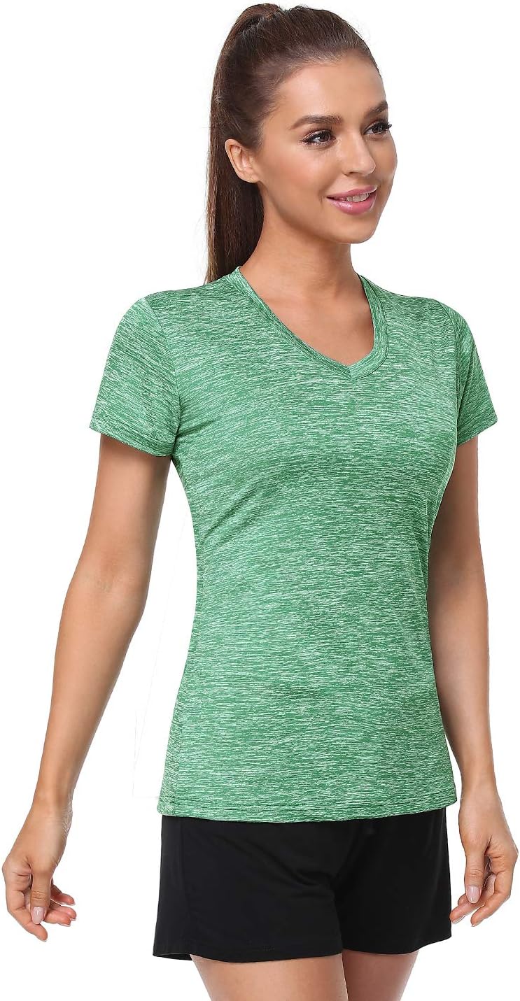 Xelky Women's Dry Fit T-Shirt - Moisture-Wicking V-Neck Athletic Tee | 3-4 Pack Activewear